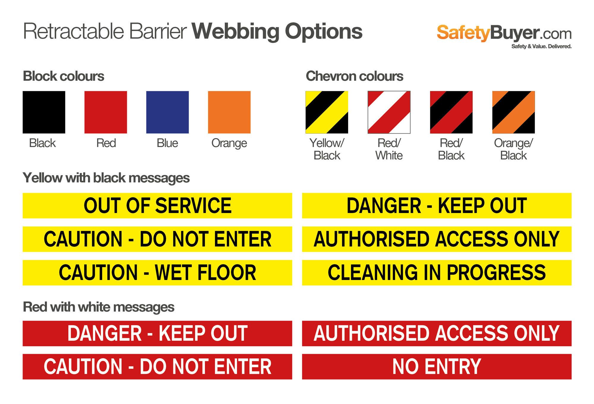 Barrier Webbing Options